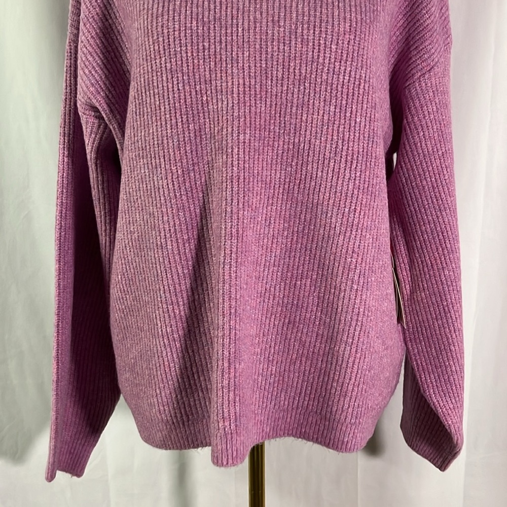 NWT A New Day Purple Embroiderd Ciao Ciao Long Sleeve Crewneck Sweater - Picture 8 of 16